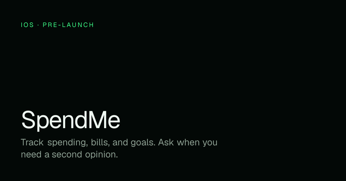 SpendMe · AI Budgeting App & Money Coach for iPhone